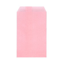 Quotidian Baby Pink Flat Large Greaseproof Paper Sandwich Bags 6 3/4" x 8'' (17 x 20.3cm) Pack of 100 - Bakery Cookies Candies Dessert Chocolate