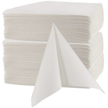 100 PCS White Luxury Napkins 40 x 40 cm, Disposable Linen Feel Napkins, Cloth Like Decoration Serviettes for Bathroom, Wedding, Party, Birthday