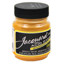Jacquard Acid Dye (Fluorescent Yellow 640) Professional Fabric Dye for Wool, Silk, Nylon & Protein Fibres, Highly Concentrated Powder 14g Jar