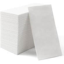 SUZZYVINE Cloth Like Hand Towels, Linen Feel White Paper Napkins Disposable Guest Towel, Disposable Hand Towel for Bathroom, Idear for Party, Wedding,