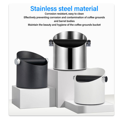 White Stainless Coffee Knock Box 2