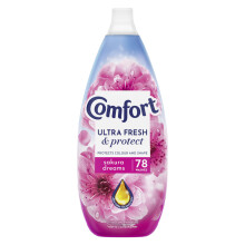 Comfort Ultra Fresh & Protect Sakura Dreams Fabric Conditioner softener with Pro-Fibre Technology Protects Colour and Shape 78 washes (1.17 L)