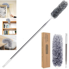(Upgraded) 110" Extendable Microfiber Feather Duster ? Long Handled Telescopic Pole for Cleaning High Ceilings, Blinds, Fans, Cobweb & Home Furniture