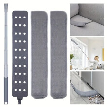 Boolavard Retractable Gap Dust Cleaner Cleaning Tools with 2 Microfiber Dusting Cloths Long Handle 60inches Washable and Retractable Duster Brush for