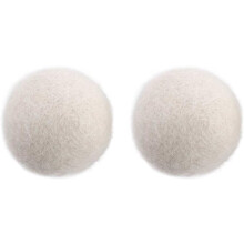 2Pcs Wool Dryer Balls, Natural Fabric Softener Alternative, Reusable Laundry Balls for Static and Wrinkle Reduction