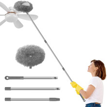 Fogray 2026 Upgraded Ceiling Fan Cleaner Duster Reusable Feather Duster, Long Handled Microfiber Dusters for Cleaning, Cobweb High Roof Blinds Cars,