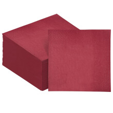 Gcardist 120 Count Rose Red Cocktail Napkins 25 * 25cm Disposable Beverage Napkin Paper for Cocktail, Wedding, Dinner, Birthday Party Dessert Wine