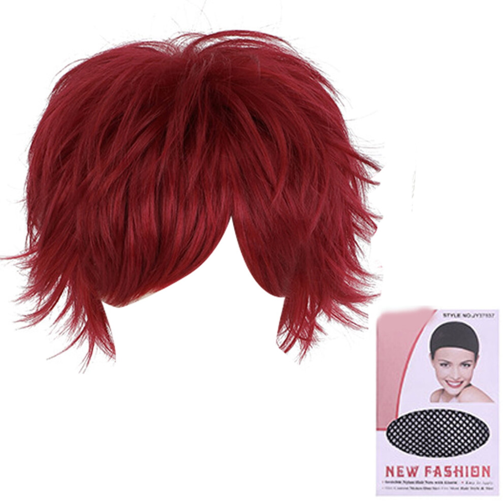 Short Hair Wig Full Head Toupee for Halloween Cosplay