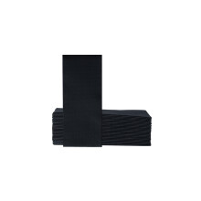 VelaHub Soft Point 50 Napkins, 1/8 Fold, Disposable Napkins, 32 x 38 cm, Black