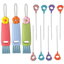 3 in 1 Cup Lid Gap Cleaning Brush, 3PCS Bottle Cup Lid Gap Cleaner with 8PCS Straw Cleaner Kit, Portable Bottle Cleaning Brush, Cleaning Tools for
