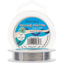 49 Strands Bead String Wire (0.38MM 49FT) Nylon Coated Stainless Steel Beading Wire for Necklace Bracelet Making Gray Silver