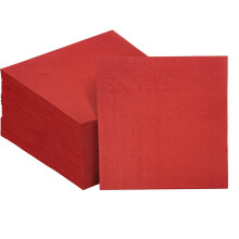 Gcardist 120 Count Red Cocktail Napkins 25 * 25cm Disposable Beverage Napkin Paper for Cocktail, Wedding, Dinner, Birthday Party Dessert Wine Paper