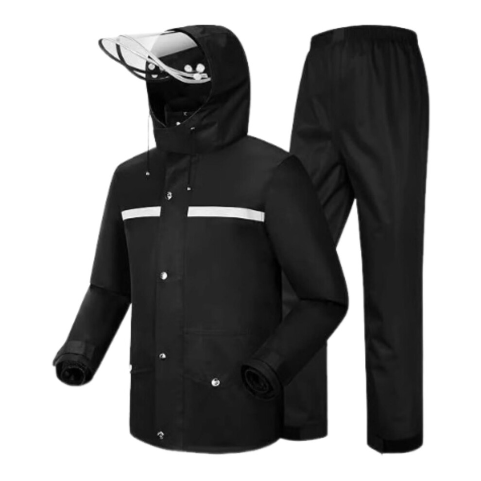 Rain Suit Packable Breathable Hooded Rain Gear For Cycling Hiking Travel Fishing 3XL 9175034775727
