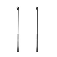 YCSHIPO Silicone Straw Cleaning Brush Set, 9.5in Long Bottle Lid & Straw Cleaner for Travel & Home Use (2pcs, Black)