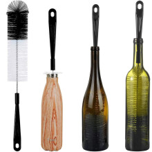 16in Extra Long Black Bottle Cleaning Brush Cleaner for Washing Narrow Neck Beer, Wine, Carafe, Yeti, Brewing Bottles