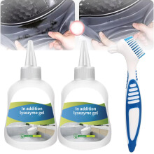 Mould Remover Gel, 400g Black Mold Remover Gel Large Capacity Mould And Mildew Cleaner Gel With Brush For Washing Machine Bathroom Tile Kitchen Sinks