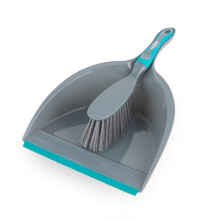 Beldray Anti-Bac Dustpan & Brush Set ? Scratch-Free Cleaning, Handheld Sweeping Brush with Shovel, Soft Bristles Treated with Silver Phosphate, Pick