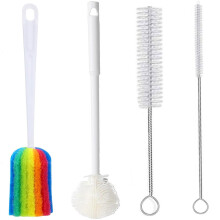 Xemnys Bottle Cleaning Brush Set, Long Handle Bottle and Straw Cleaner Brushes for Washing Water Bottles, Drinks Bottles, Cups Scrubber, Glassware,