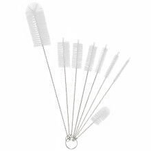 8PCS Small Bottle Brush Set - Nylon Straw Cleaner & Narrow Neck Bottle Cleaning Brushes for Water Bottles, Jars, Teapot Spouts, Reusable Pipe Cleaner