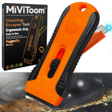 Hob & Oven Cleaner Tool Non Scratch with Storage Box for Ceramic Glass Cooker,16 Spare Multi-Purpose Cleaning Set - Removes Grease & Grime, Paint