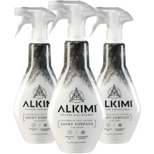 ALKIMI Shiny Surface Cleaning Spray, Pack of 3 ? Powerful Cleaning, No Harsh Chemicals, with Natural Bergamot Oil & Lemongrass Extract
