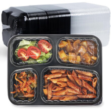 40-Pack 34oz Meal Prep Containers, Leakproof Shrink Wrap, 4-Compartment, Microwave & Freezer Safe, Portion Control | Compatible with standard meal