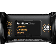 Furniture Clinic Leather Wipes for Cleaning Leather & Vinyl Upholstery, Sofa, Handbags, Car Interior, Seat & Dashboard - Furniture & Jacket Cleaner -
