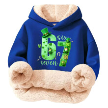 Sudadera con capucha multicolor para niños con estampado gráfico y diseño sin cordón – Sudadera de felpa suave para niños, estilo cómodo e