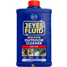 Jeyes Fluid Outdoor Cleaner (1 Litre). Multi Use Disinfectant Liquid - Kills 99.9% Bacteria, Patio Cleaner Fluid for Greenhouses, Paths, Pet Housing -