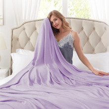 Blankets Lightweight and Cozy Purple Spandex Modern Solid Cooling Technology for All-Season Coziness on Couch or Bed 39.3x35.4 Inches