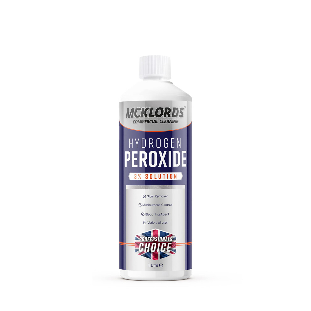 Mcklords Commercial - Hydrogen Peroxide 3% Solution, 10 Vols, 1 Litre