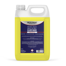 McKLords Commercial Heavy Duty Machine Glass Wash, Yellow, 2.5 Litre