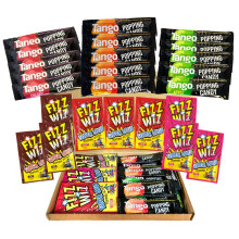 Ultimate Popping Candy Bundle | 24 Pack Fizz Wiz & Tango Variety Box | Includes Every Flavour | Strawberry, Cherry, Apple, Orange & Cola | Vegetarian