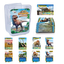 Dinosaur Flashkarten, 42 PCS Sammelkarten für Kinder, Prähistorische Tiere Lernspiel