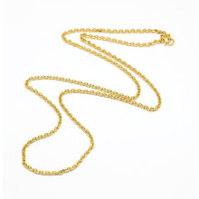 Fashionable 304 Stainless Steel Cable Chain Necklace Making with Lobster Claw Clasps Faceted Golden 23.6 inch(60cm) 3mm 304 Stainless Steel