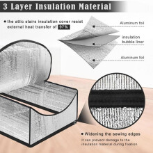 Attic Door Zipper Cover Waterproof Insulated Fireproof Opening for Winter