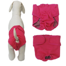 Female Dog Diapers – Adjustable, Leakproof, Compatible with Small/Medium/Large Dogs – Sanitary Panties (Hot Pink, S)