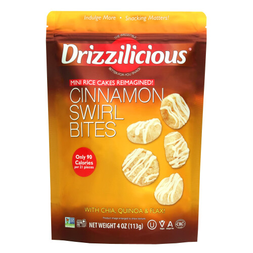 Drizzilicious Cinnamon Mini Rice Cakes with White Chocolaty Drizzle 113g
