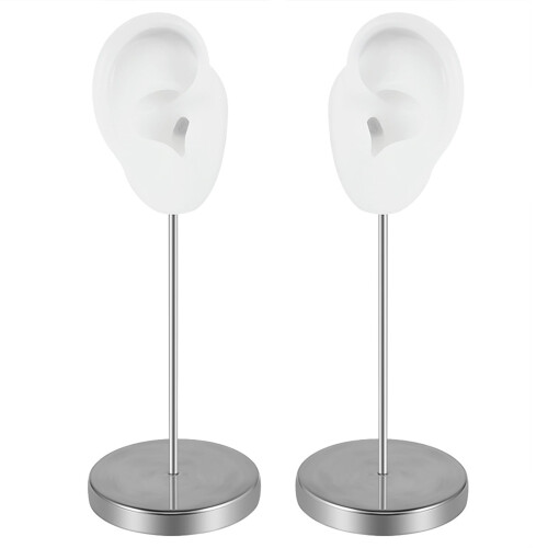 Realistic Soft Silicone Ear Model Practical Ear Studs Display Props Realistic Left and Right Human Ear Mannequin