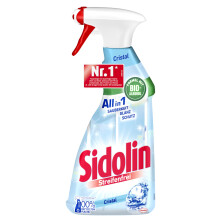 Sidolin Cristal Glass Cleaner (500ml) Spray Bottle for a Perfect Shine and Anti-Crack