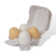 Huevos de Madera, 4PCS Juguetes de Corte para Pascua, Comida de Juego de Madera para Niños