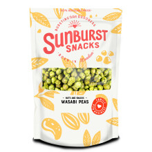 Sunburst Snacks Crispy and Spicy Wasabi Coated Peas, Resealable and Recyclable Packaging, 1KG