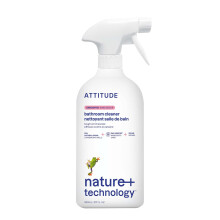 ATTITUDE Bathroom Cleaner Spray, EWG Verified, Plant-Based & Vegan, Safe for Bathroom Surfaces, Tiles, Tubs, Shower Walls, and Grout, Unscented, 800