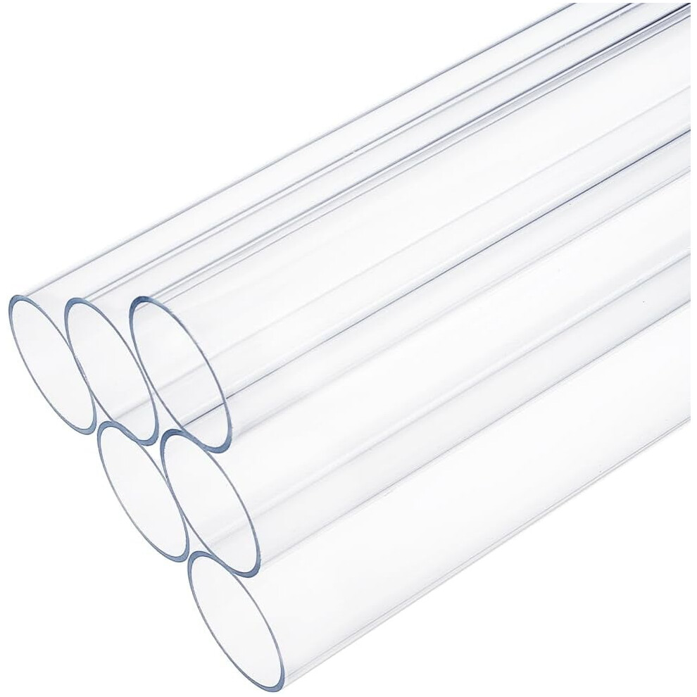 6Pcs Round Transparent Acrylic Tube For Crafts Clear 305X45mm Inner Diameter: 40Mm 9175034880131