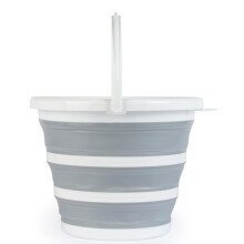 Beldray Collapsible Bucket - 10L Foldable Silicone Bucket, Sturdy Handle, Ideal for Travelling & Fishing, Space-Saving Design, Multi-Purpose Bin,