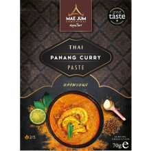 Authentic Thai Panang Curry Paste by Mae Jum | 3 pack x 70g | Gently Spiced | Great Taste Award Winner | Up to 8 Servings per Pack | 100% Natural |