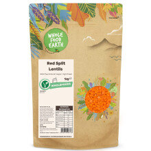 Wholefood Earth Red Split Lentils 1 kg | GMO Free | Natural | High Protein