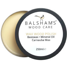 Balsham's Wood Care Wood Wax Polish with British Beeswax, Food-Grade Mineral Oil, & Carnauba Wax ? Protects & Enhances Wooden Furniture and other