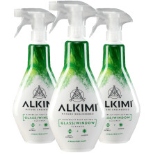 ALKIMI Glass & Window Cleaning Spray, Pack of 3 ? Powerful Cleaning, No Harsh Chemicals, with Natural Mint Extract & Aniseed