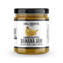 Banana Jam 190g - Chilli Mash Co - Sweet, Fruity, Caribbean-Inspired Spread Made with Costa Rican Bananas, Sugar and Lime Juice